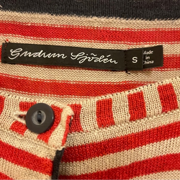 Gudrun Sjödén Striped Red and White Knit Dress 100% linen. - Picture 2 of 9